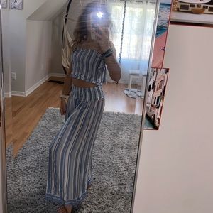 Ocean drive striped tube top and flowy pants